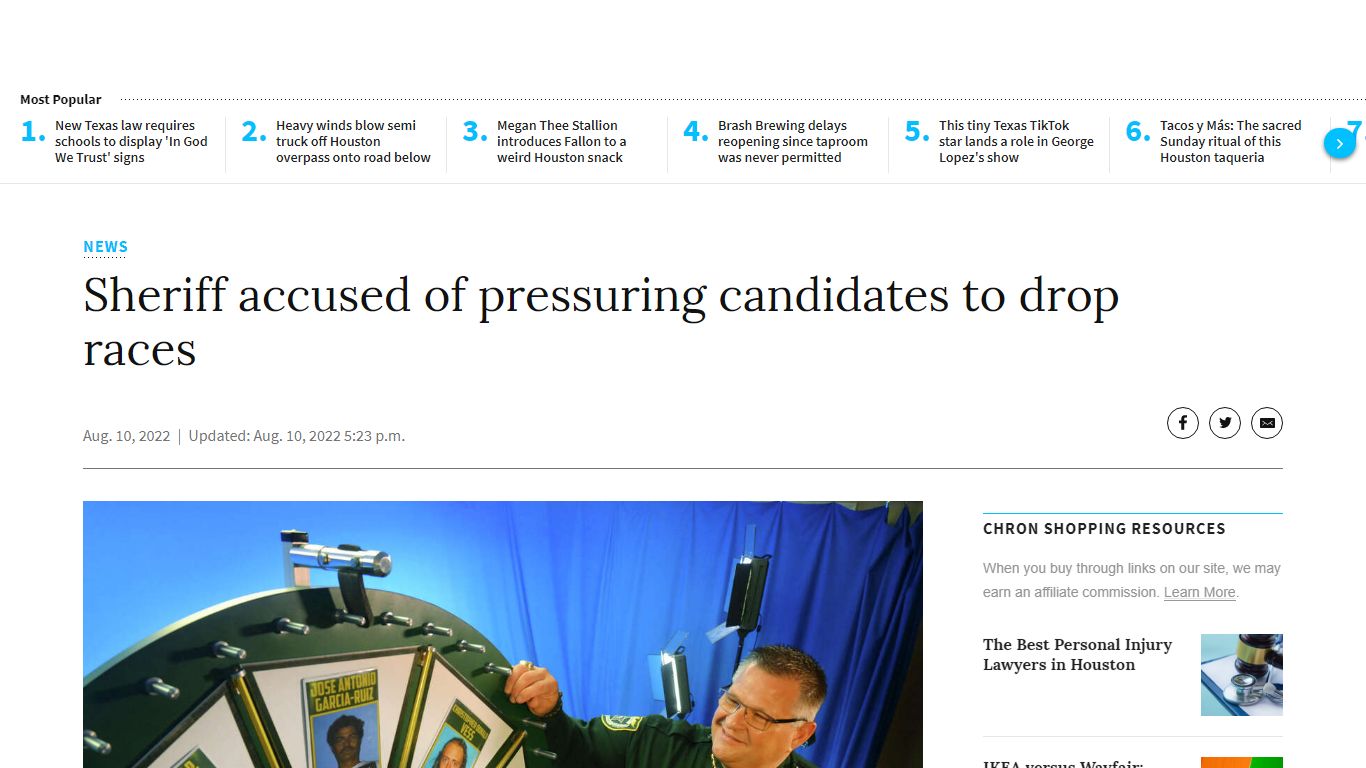 Sheriff accused of pressuring candidates to drop races