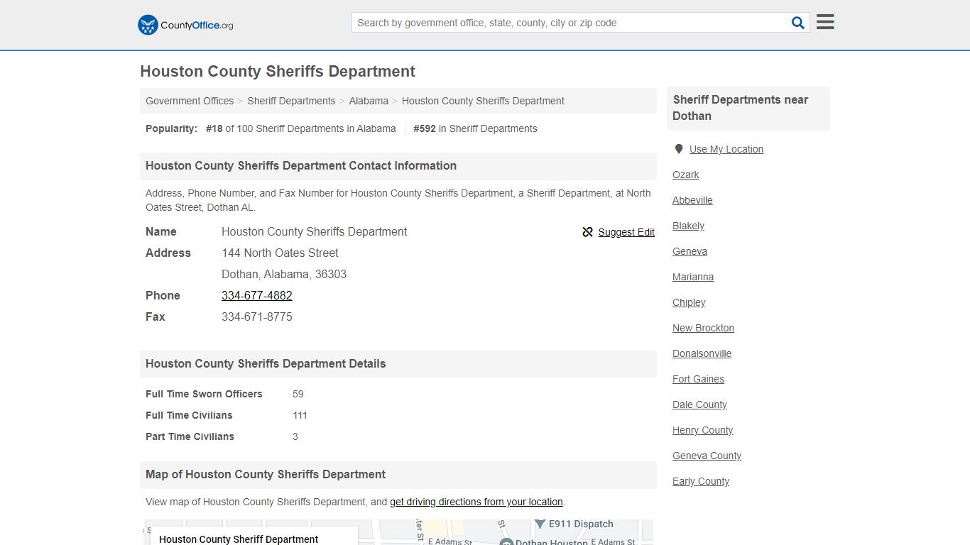Houston County Sheriffs Department - Dothan, AL ... - County Office